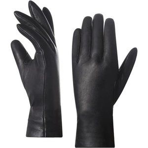 Women's Nappa Lambskin Genuine Soft Leather Lined Cashmere Gloves GL006